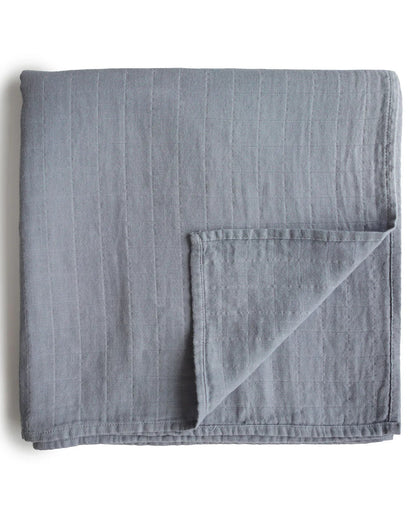 ORGANIC COTTON MUSLIN SWADDLE BLANKET - SOLID COLORS