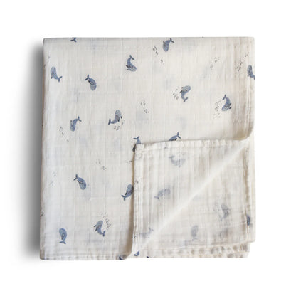 ORGANIC COTTON MUSLIN SWADDLE BLANKET - PRINT