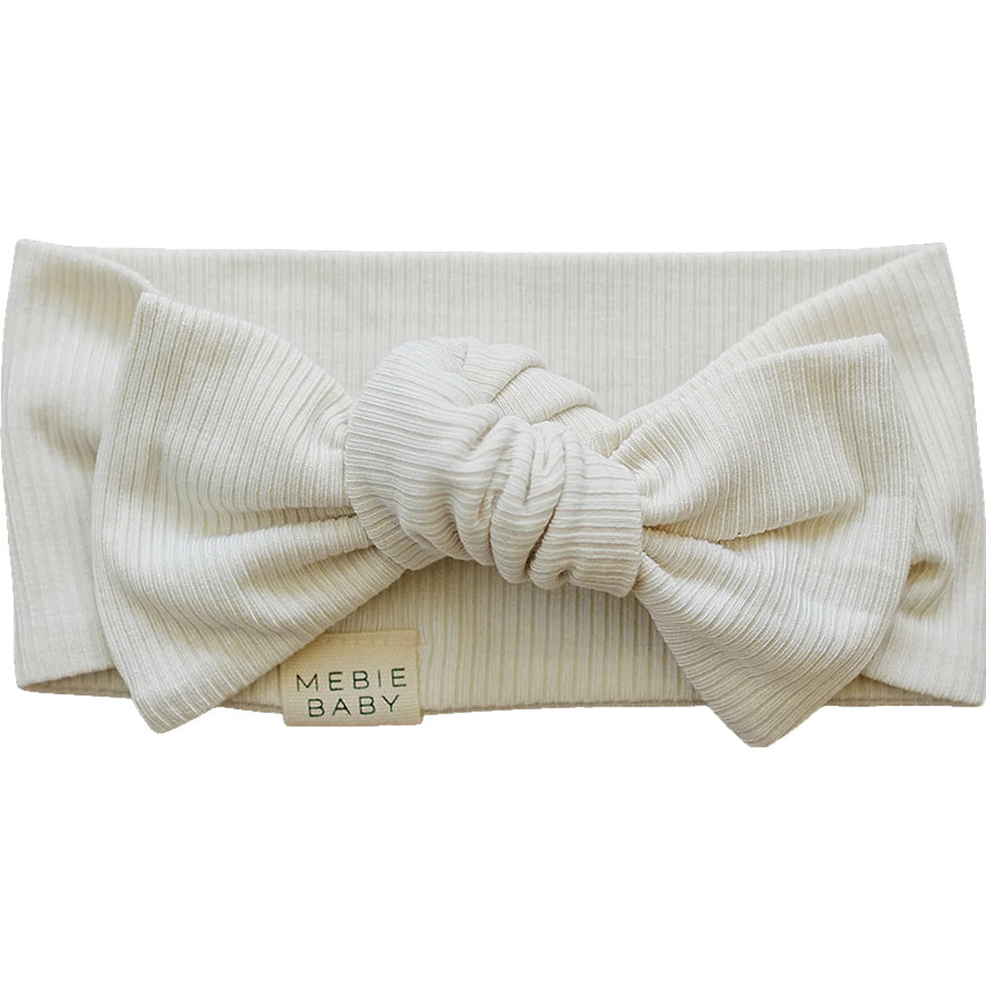 CREAM RIBBED BAMBOO HEAD WRAP