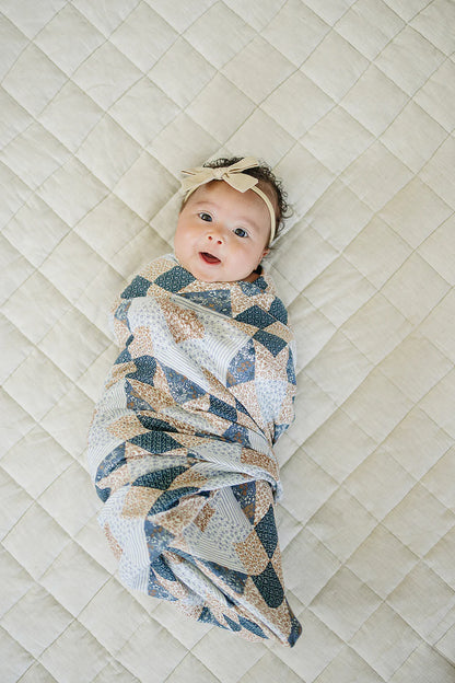 PATCHWORK MUSLIN SWADDLE BLANKET