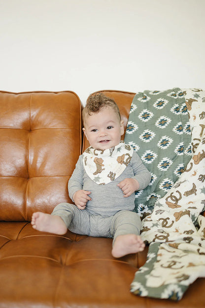 OUTLAW COWBOY CLASSIC MUSLIN BIB