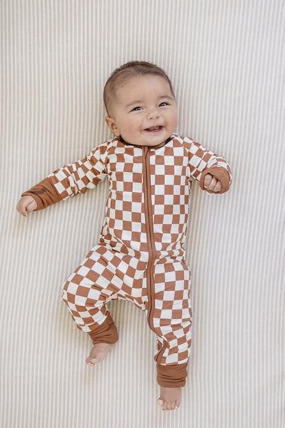 RUST CHECKERED BAMBOO SLEEPER