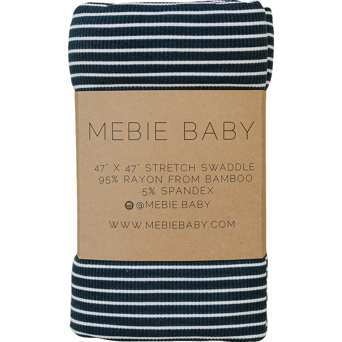 NAVY STRIPES BAMBOO STRETCH SWADDLE
