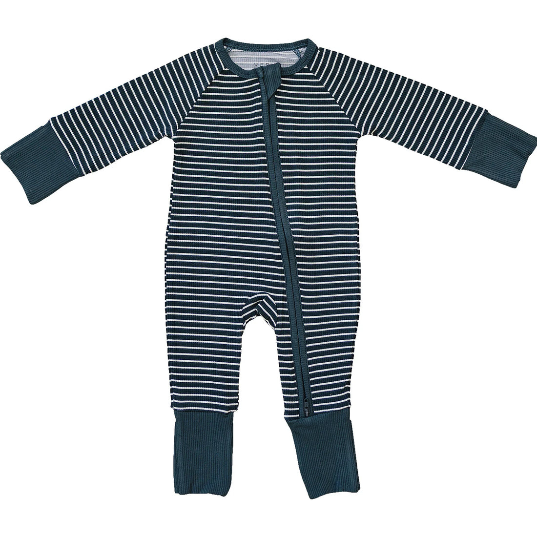 NAVY STRIPE RIBBED BAMBOO SLEEPER