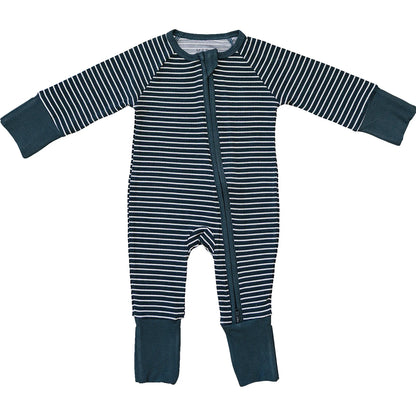 NAVY STRIPE RIBBED BAMBOO SLEEPER