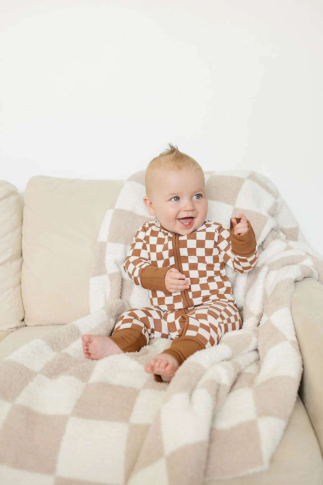 RUST CHECKERED BAMBOO SLEEPER