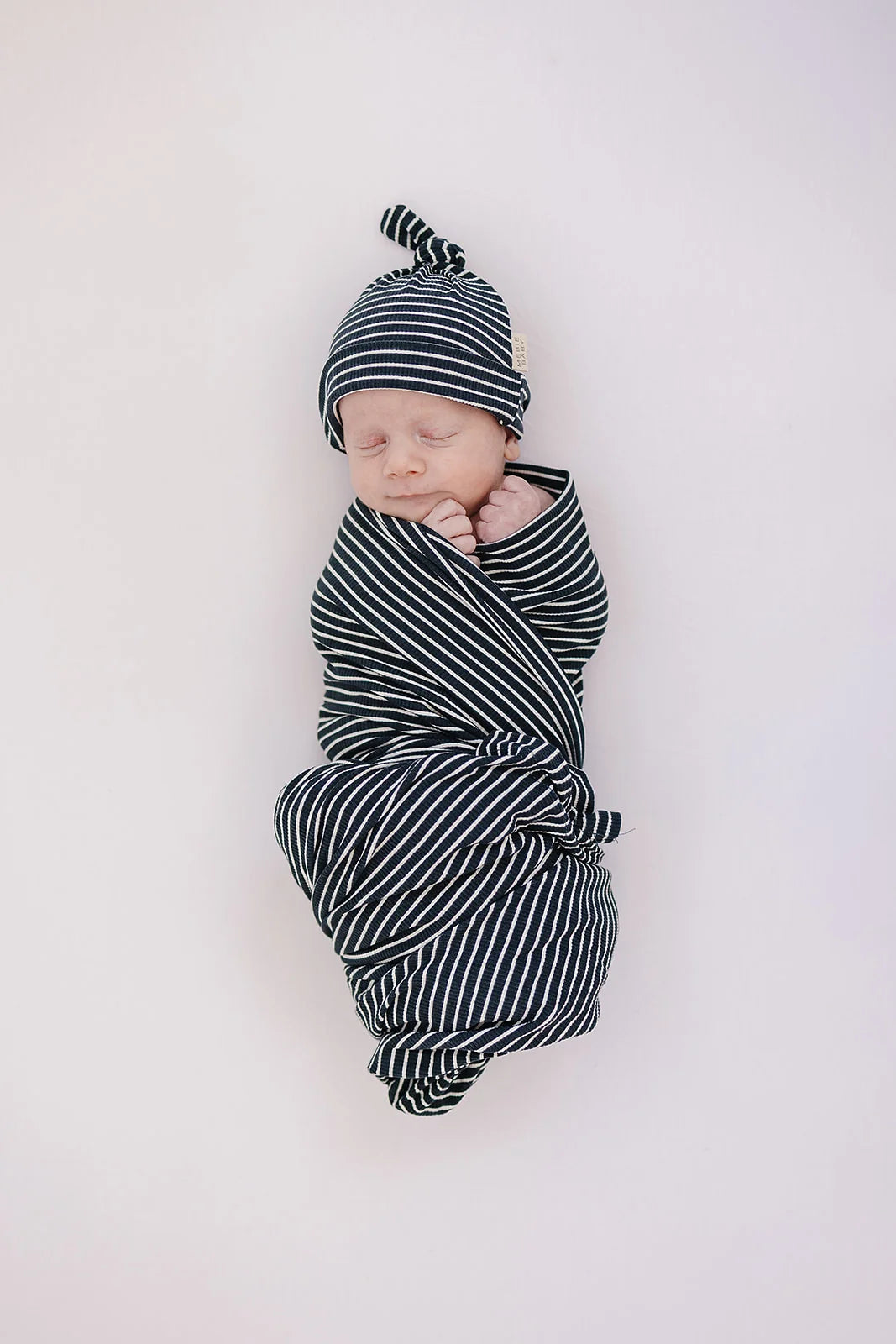 NAVY STRIPES BAMBOO STRETCH SWADDLE