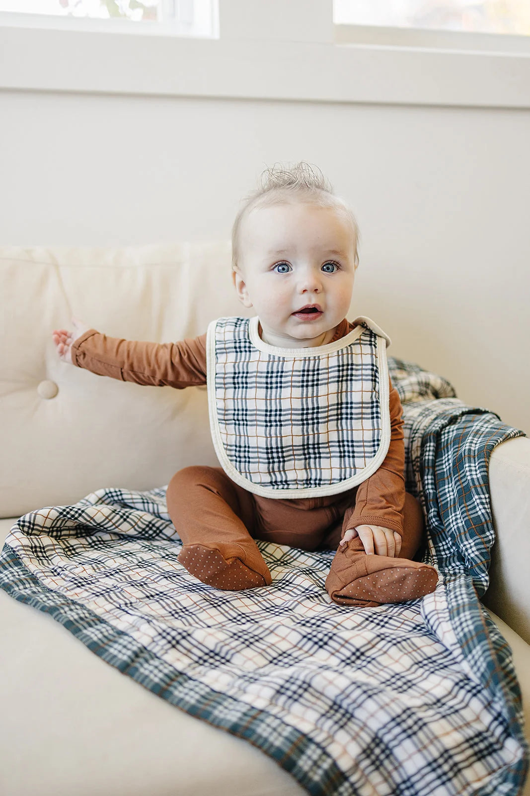 VINTAGE PLAID + NAVY PLAID MUSLIN QUILT