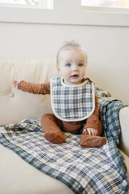 VINTAGE PLAID + NAVY PLAID MUSLIN QUILT