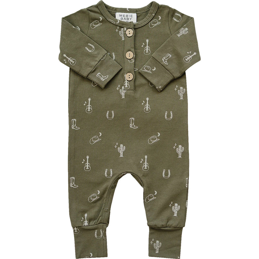 NASHVILLE LONG SLEEVE BUTTON ROMPER