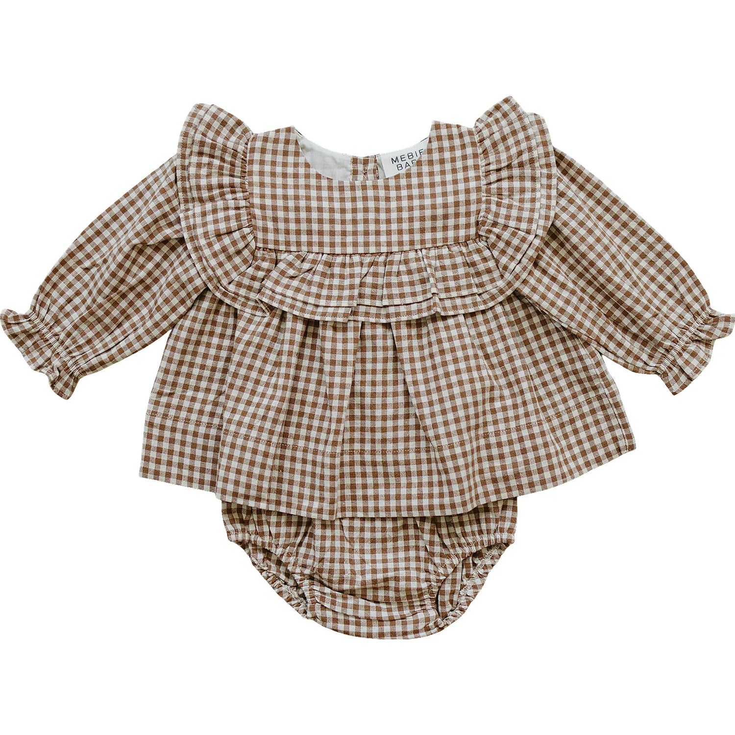 GINGHAM RUFFLE BLOOMER SET