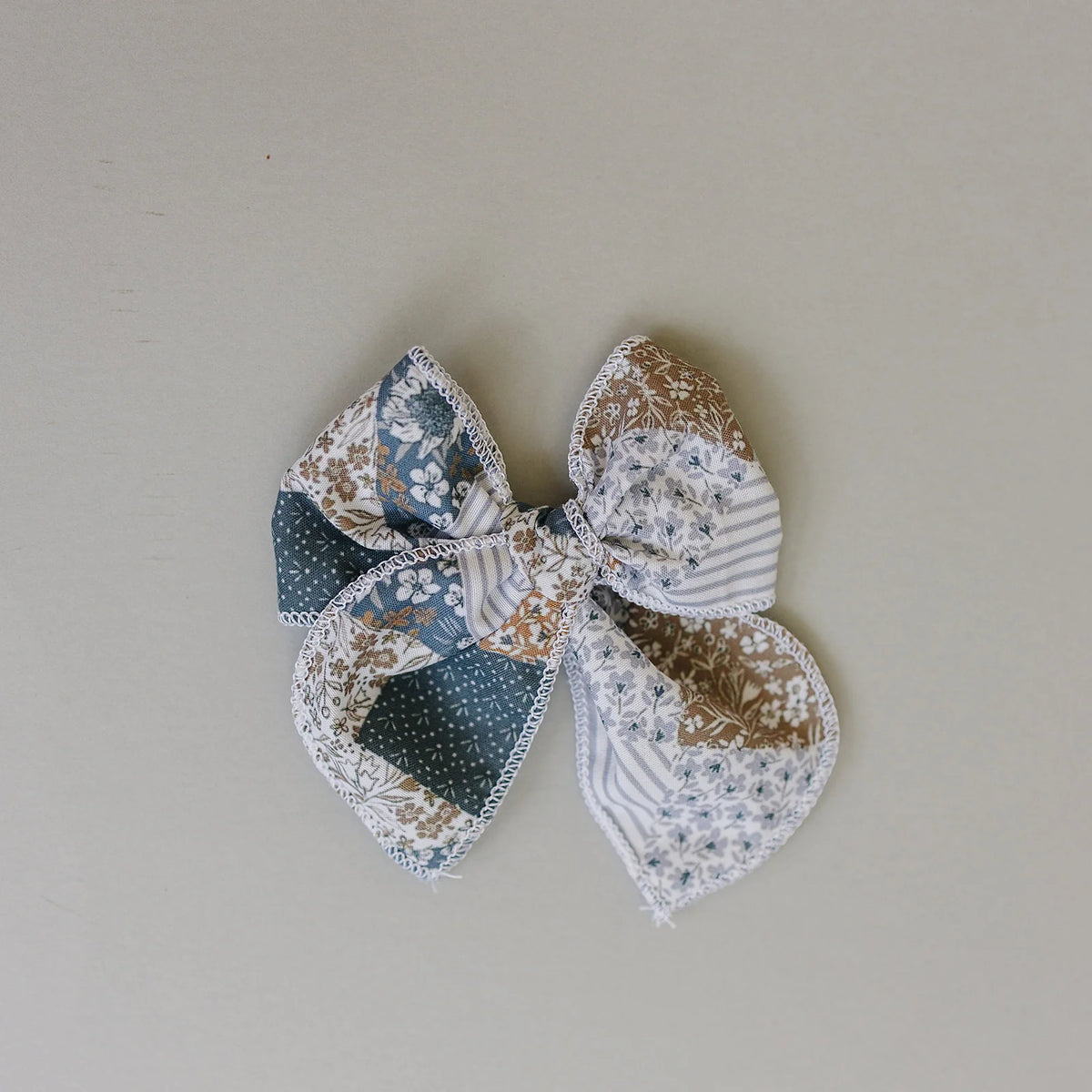 PATCHWORK PRINT HAIR BOWS