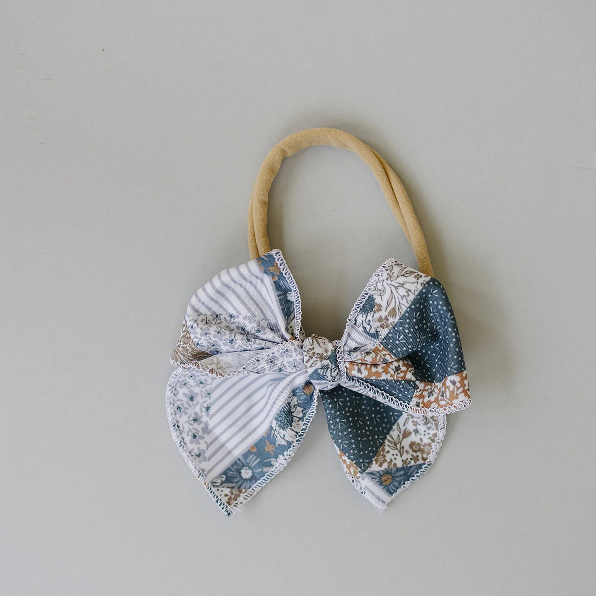 PATCHWORK PRINT HAIR BOWS