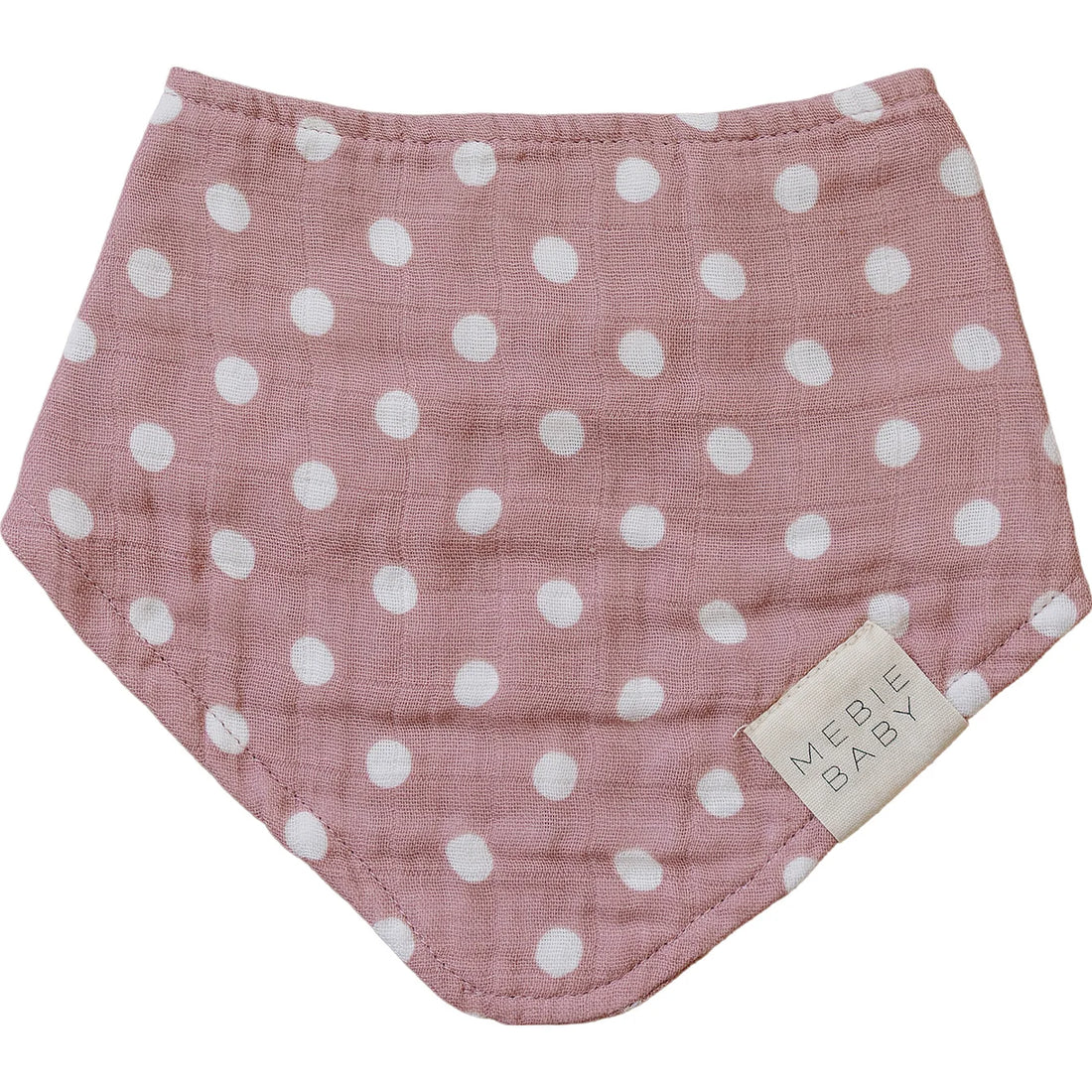PINK POLKA DOT CLASSIC MUSLIN BIB