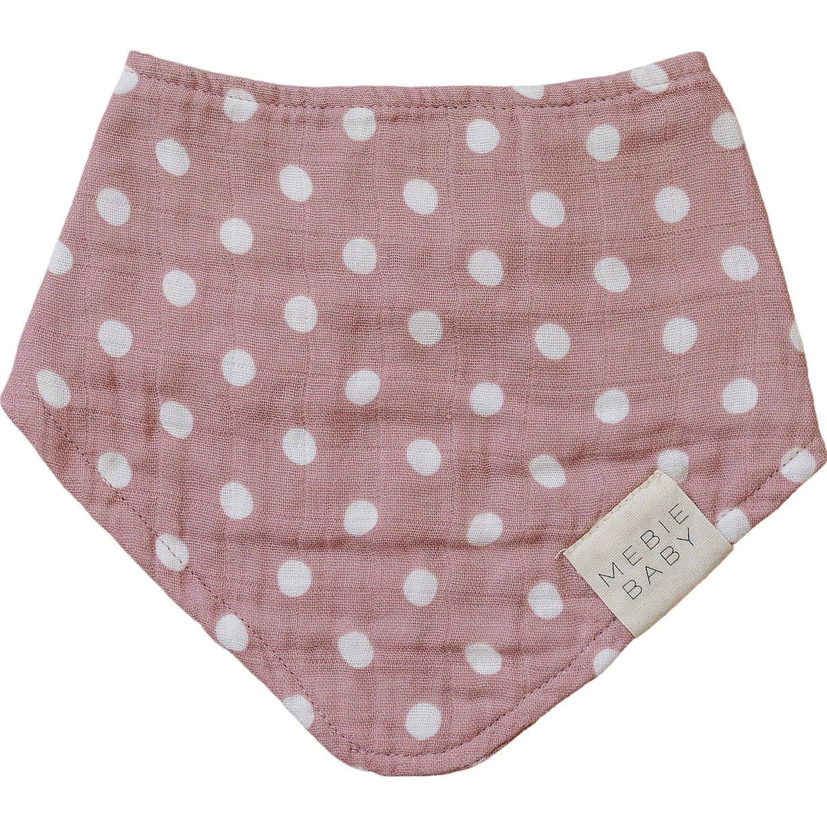PINK POLKA DOT CLASSIC MUSLIN BIB