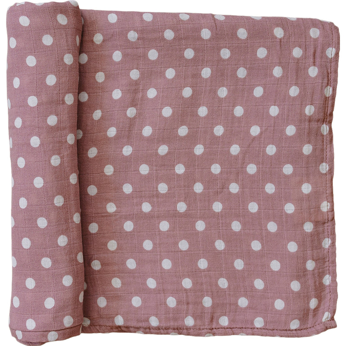 PINK PETAL DOT MUSLIN SWADDLE BLANKET