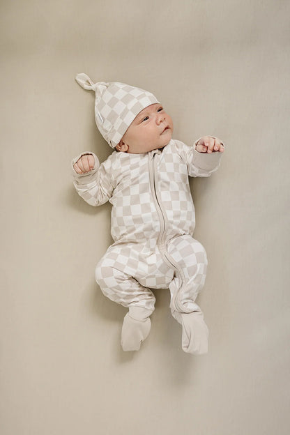 TAUPE CHECKERED BAMBOO SLEEPER