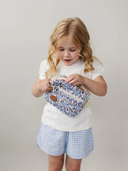 COTTAGE BLUE FLORAL FANNY PACK
