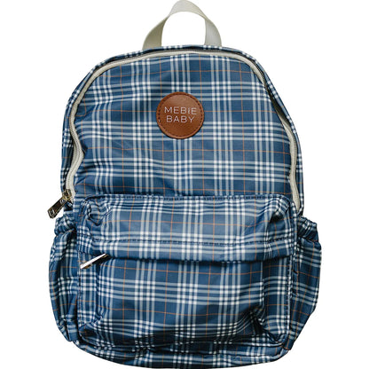 NAVY PLAID MINI BACKPACK