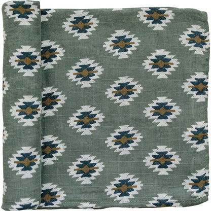 SOUTHWEST AZTEC MUSLIN SWADDLE BLANKET