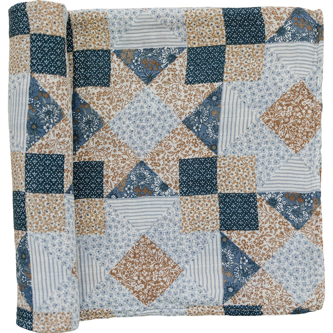 PATCHWORK MUSLIN SWADDLE BLANKET