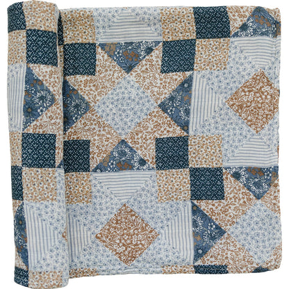 PATCHWORK MUSLIN SWADDLE BLANKET