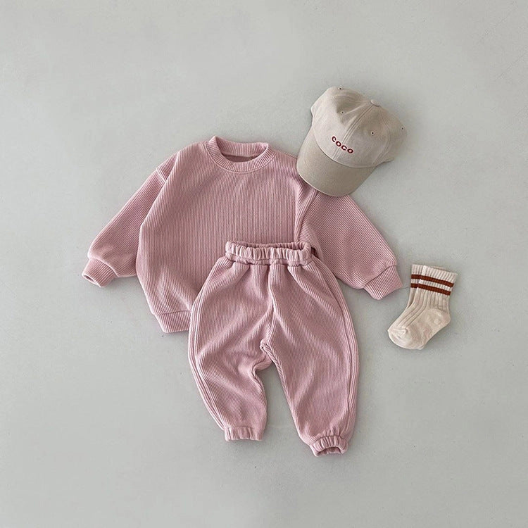 PINK LONG SLEEVE SWEAT SET