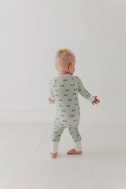 GOLF CART LONG SLEEVE ZIP ROMPER