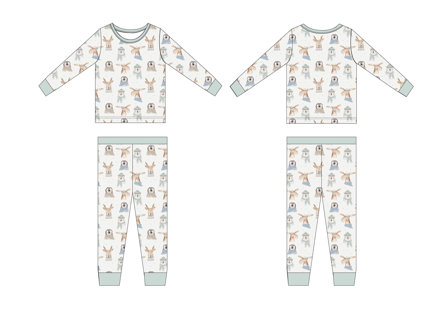WINTER FRIENDS PJ SET