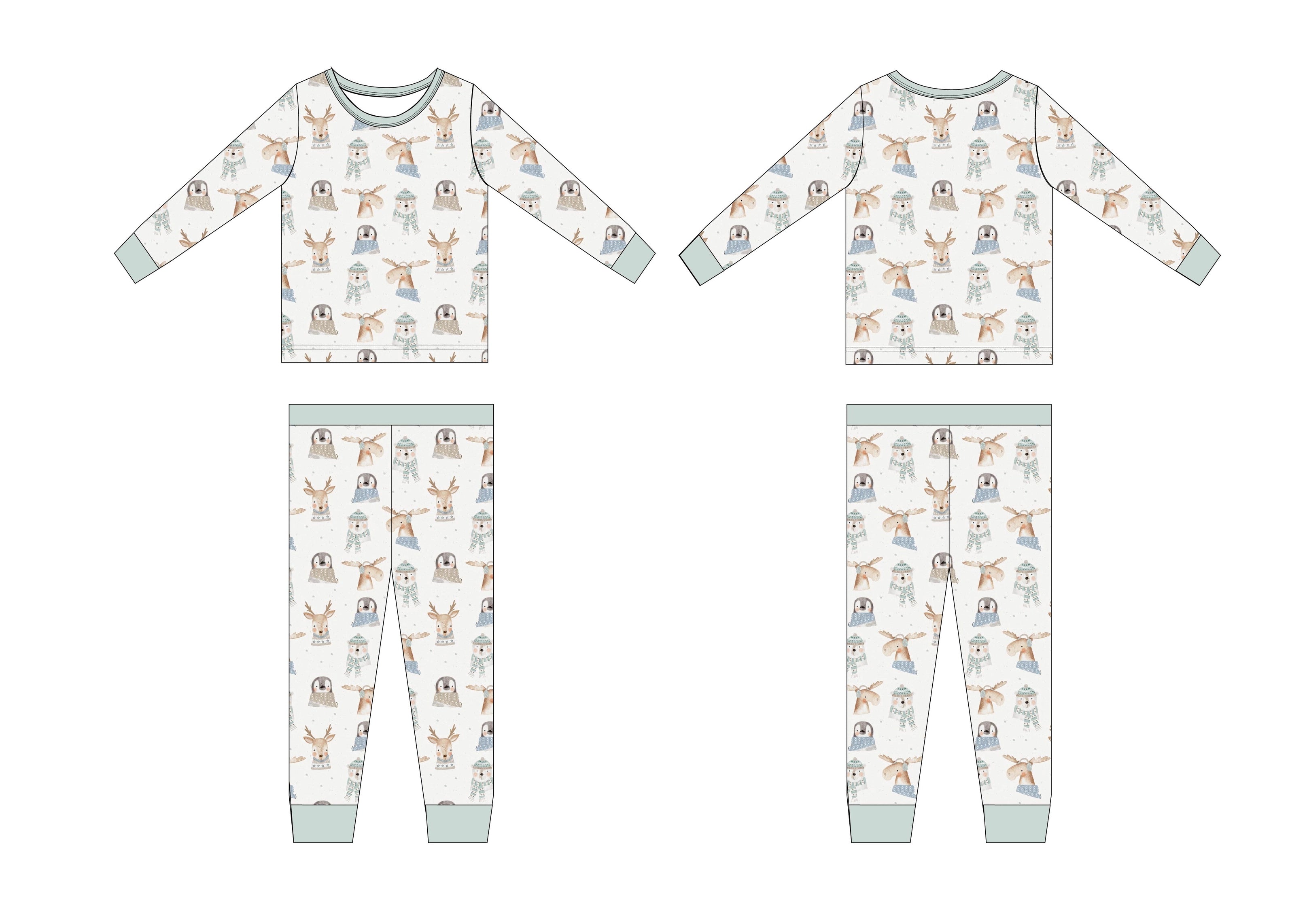 WINTER FRIENDS PJ SET