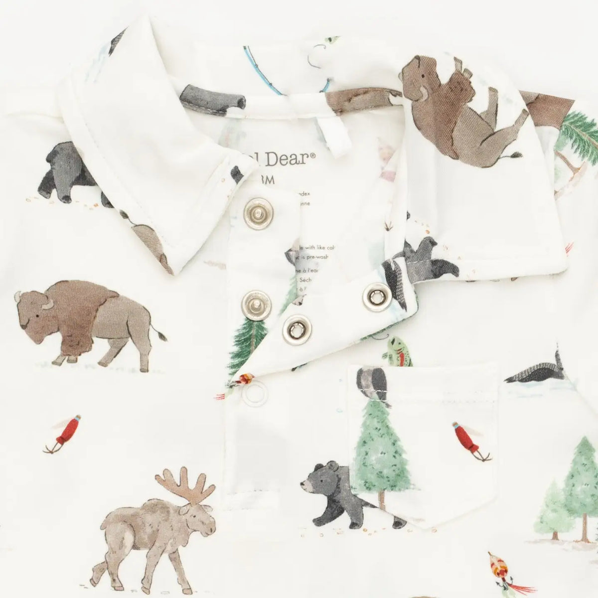 POLO ROMPER - NORTHERN WOODLAND ANIMALS