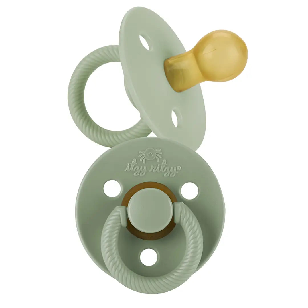 ITZY SOOTHER NATURAL RUBBER PACI SET - SUCCULENT + AGAVE