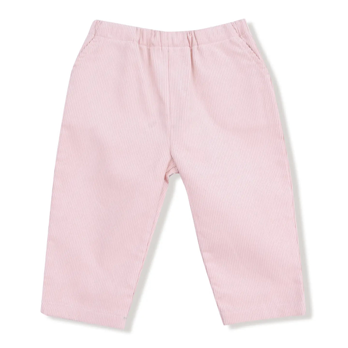 VEILED PINK CORD PANT WITH HEART POCKETS