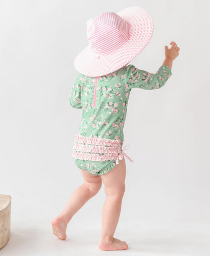TEA ROSES LONG SLEEVE RASH GUARD