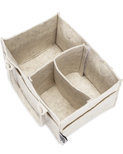 HEATHER WHITE DIAPER CADDY
