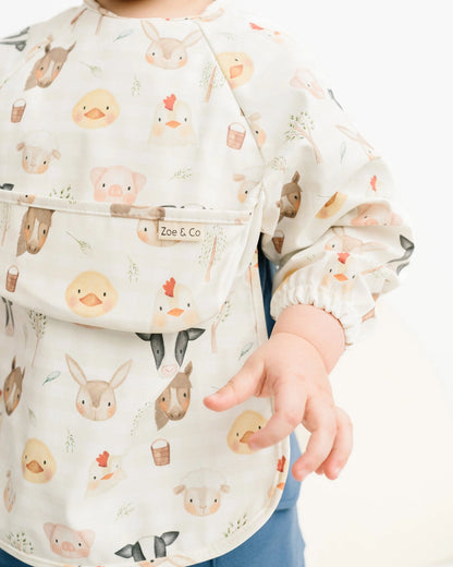 FARM FRIENDS LONG SLEEVE BIB