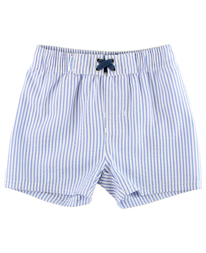 PERIWINKLE SEERSUCKER SWIM TRUNKS