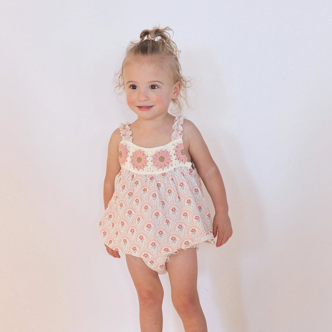 CROCHET MEADOW DRESS ROMPER