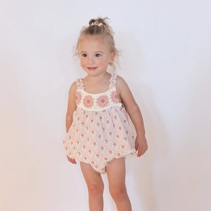 CROCHET MEADOW DRESS ROMPER