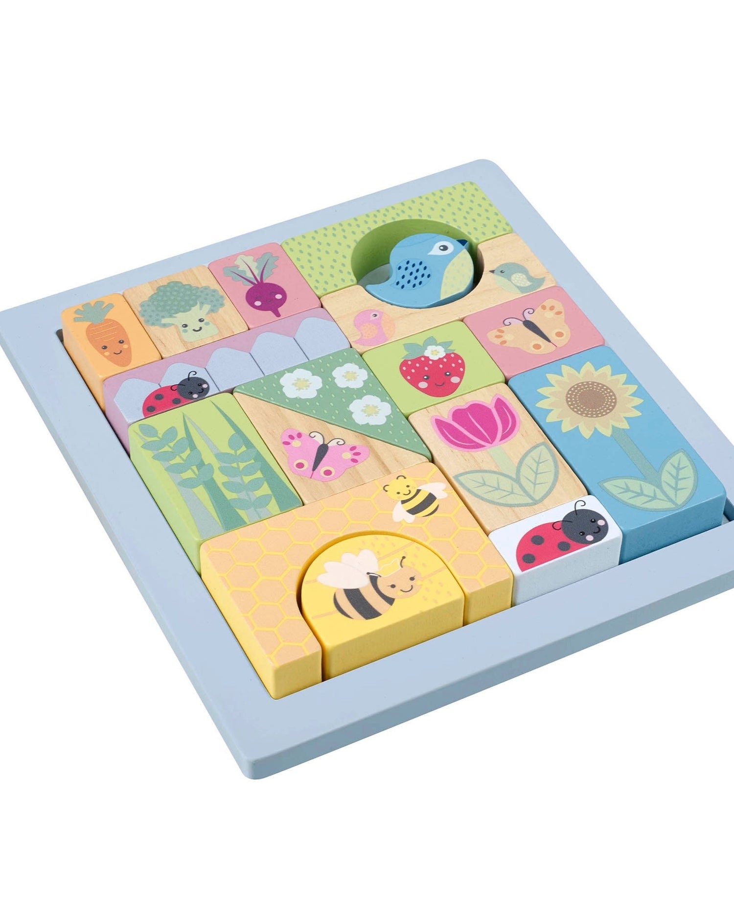 SPRING GARDEN WOODEN BLOCK PUZZLE