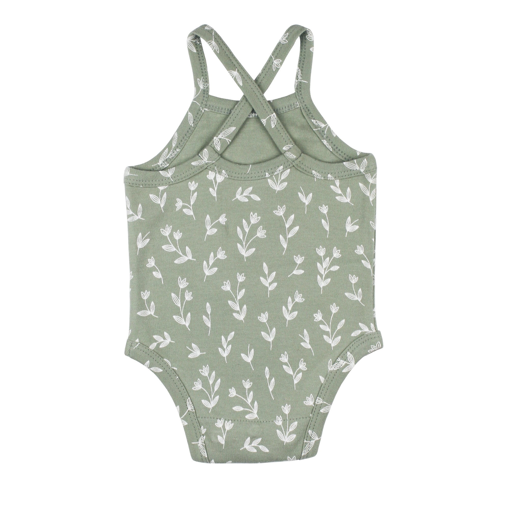 SEAFOAM FLORAL CRISS CROSS BLOOMER SET