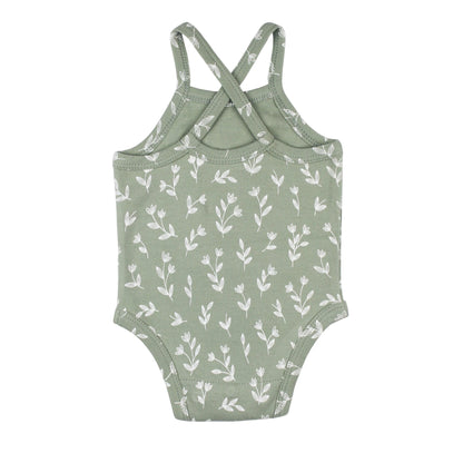 SEAFOAM FLORAL CRISS CROSS BLOOMER SET