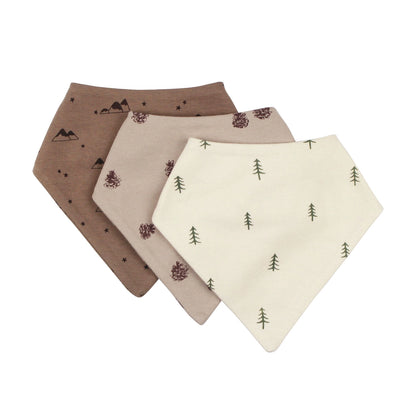 ORGANIC BANDANA BIB 3-PACK - PINE &amp; PEAK