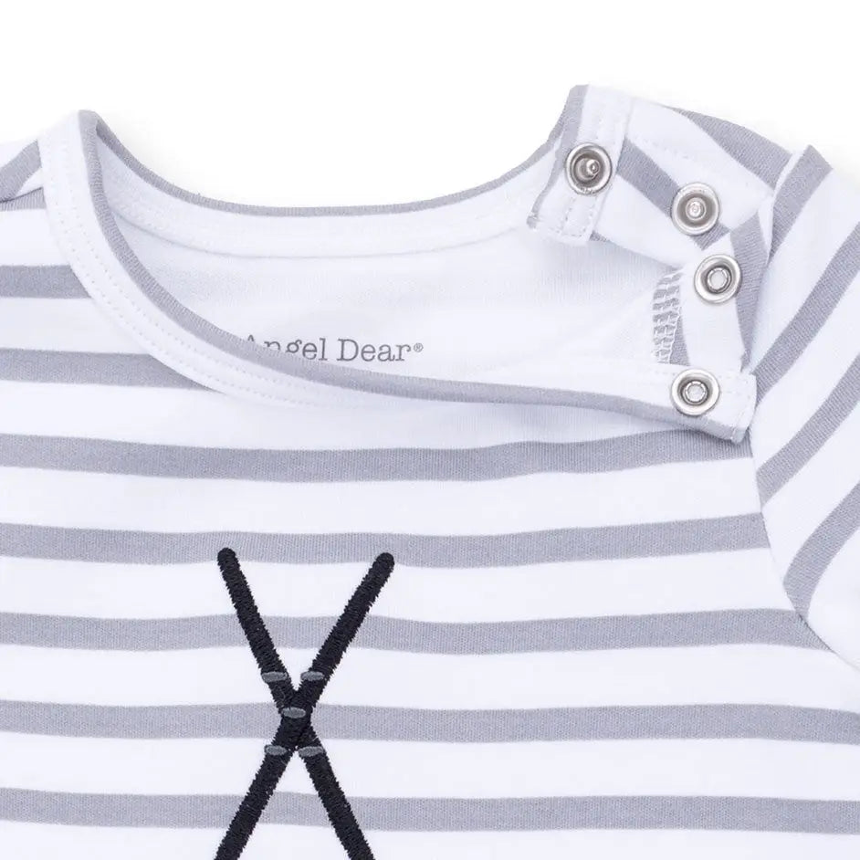 LONG SLEEVE SNAP ROMPER - HOCKEY