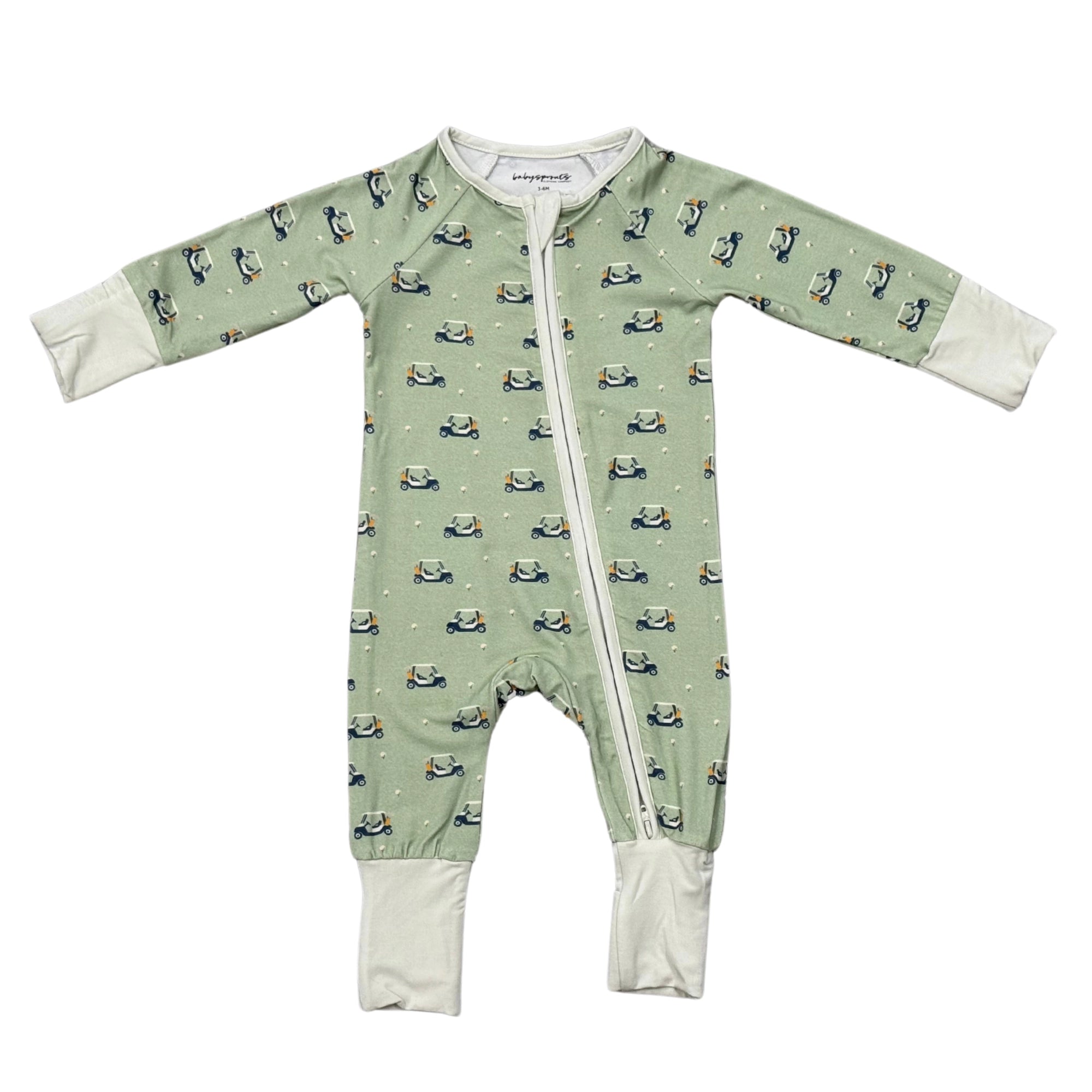 GOLF CART LONG SLEEVE ZIP ROMPER