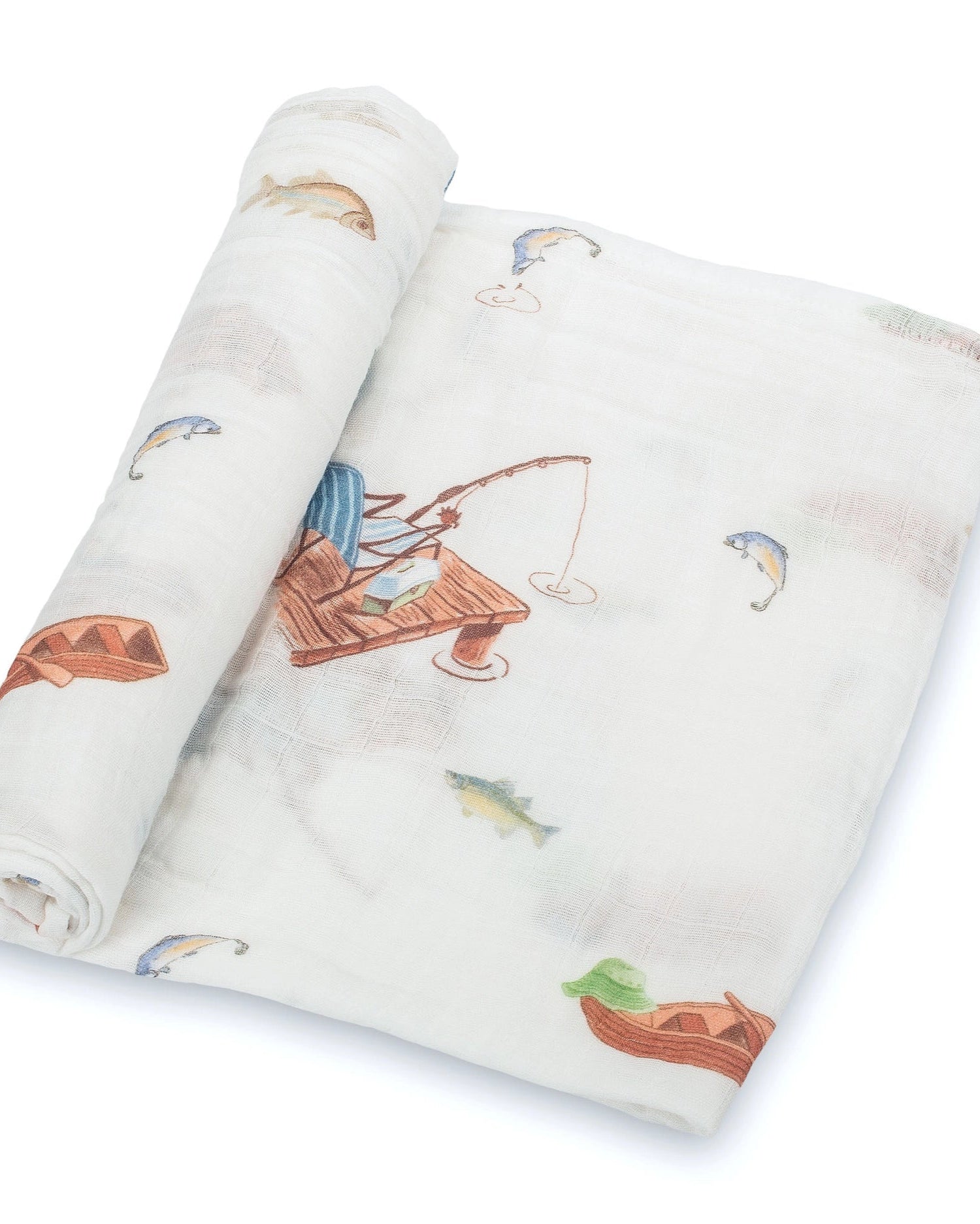 GONE FISHING - MUSLIN SWADDLE