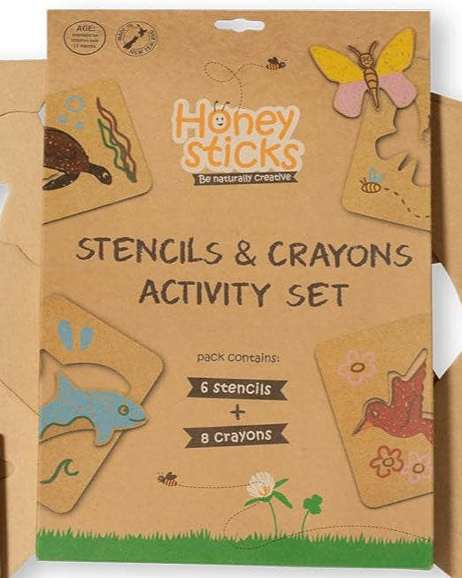 JUMBO STENCILS + CRAYONS ACTIVITY SET