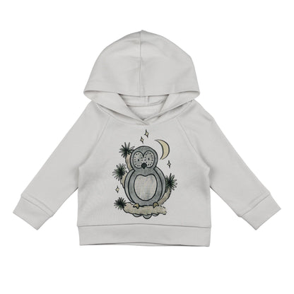 KIDS ORGANIC HOODIE - OWL HOO?