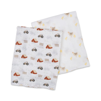 BARNYARD MUSLIN SWADDLE - 2 PACK