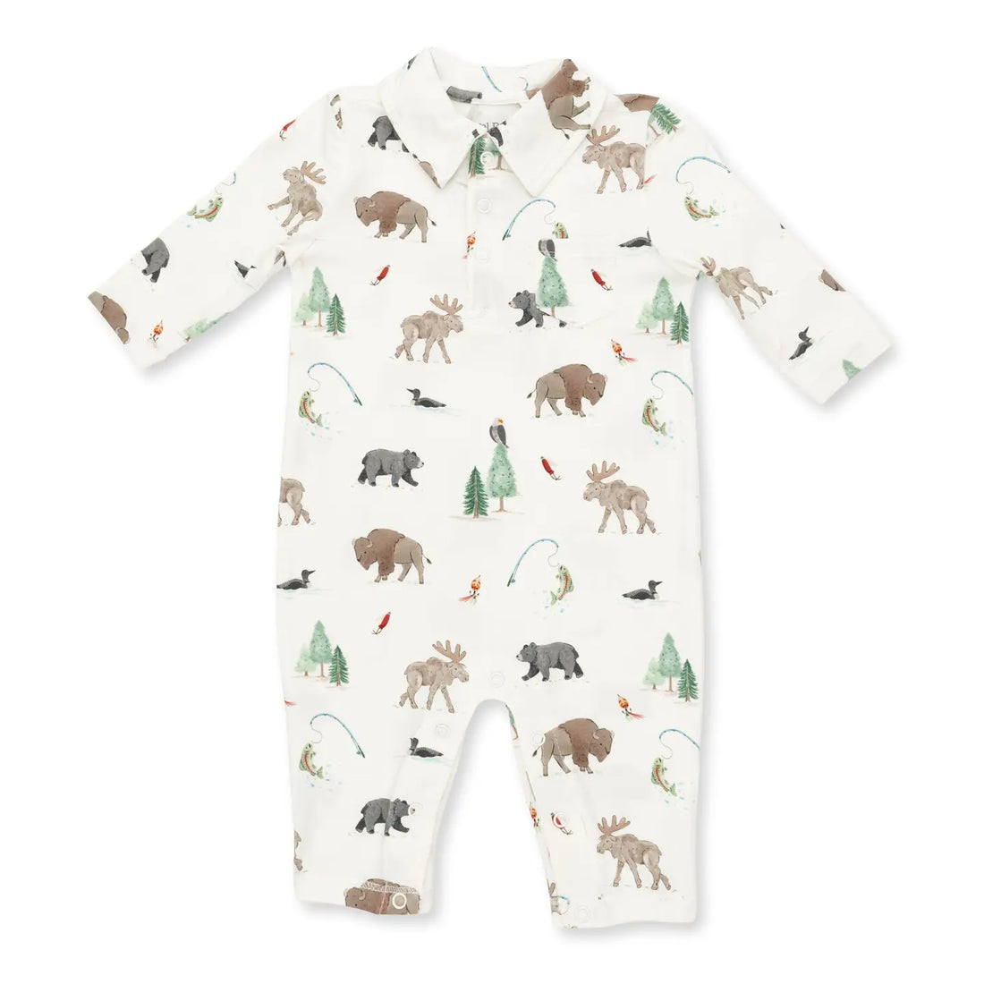 POLO ROMPER - NORTHERN WOODLAND ANIMALS